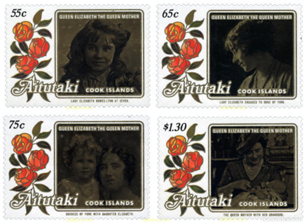 Sellos: 95126 MNH AITUTAKI 1985 85 ANIVERSARIO DE LA REINA MADRE