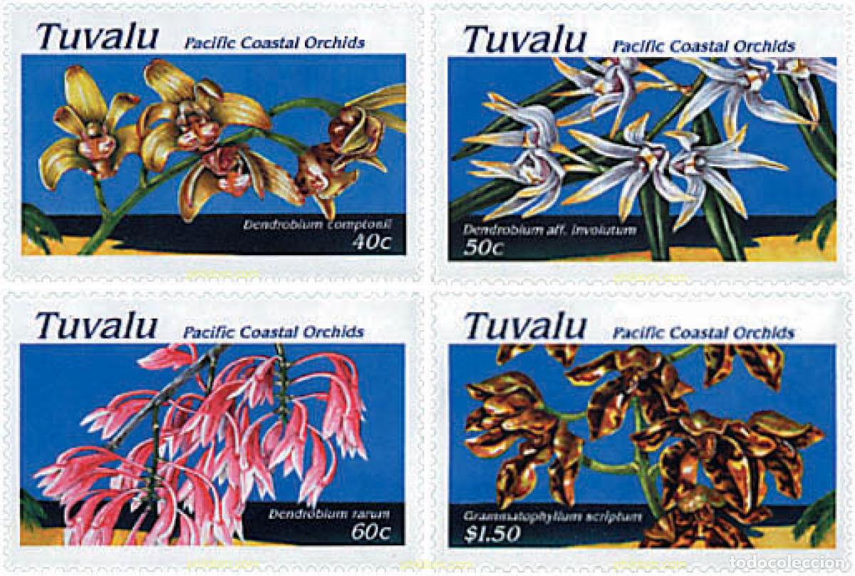 Sellos: 92084 MNH TUVALU 1995 ORQUIDEAS DEL PACIFICO