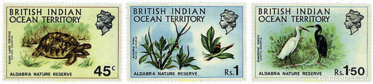 Sellos: 340547 MNH OCEANO INDICO BRITANICO 1971 RESERVA NATURAL DE ALDABRA
