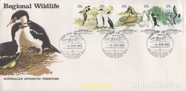 Sellos: 641236 MNH ANTARTIDA AUSTRALIANA 1983 VIDA SALVAJE REGIONAL.