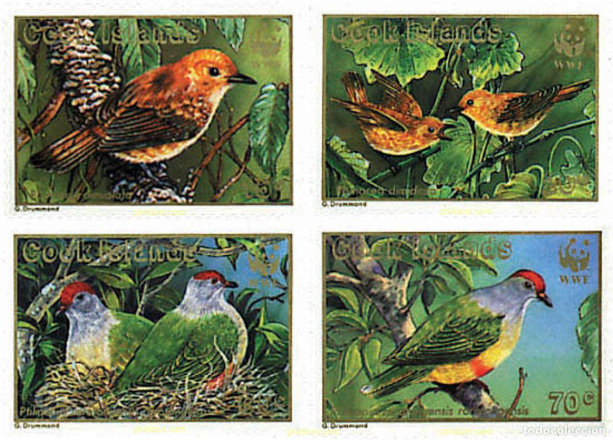 Sellos: 74288 MNH COOK Islas 1989 MONARCA PARAISO DE RAROTONGA, TIPOLO DE RAROTONGA