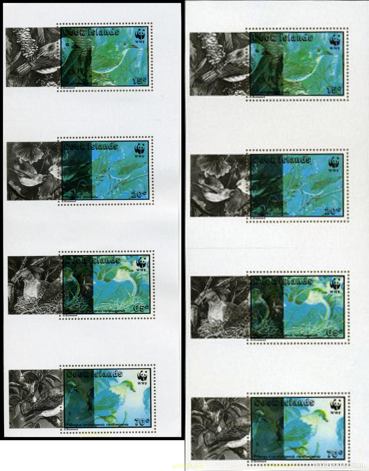 Sellos: 201969 MNH COOK Islas 1989 MONARCA PARAISO DE RAROTONGA, TIPOLO DE RAROTONGA
