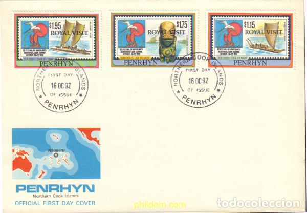 Sellos: 543606 MNH PENRHYN 1992 6 FESTIVAL DE LAS ARTES DEL PACIFICO EN RAROTONGA