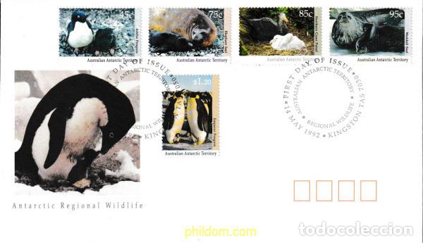 Sellos: 398019 MNH ANTARTIDA AUSTRALIANA 1992 FAUNA ANTARTICA