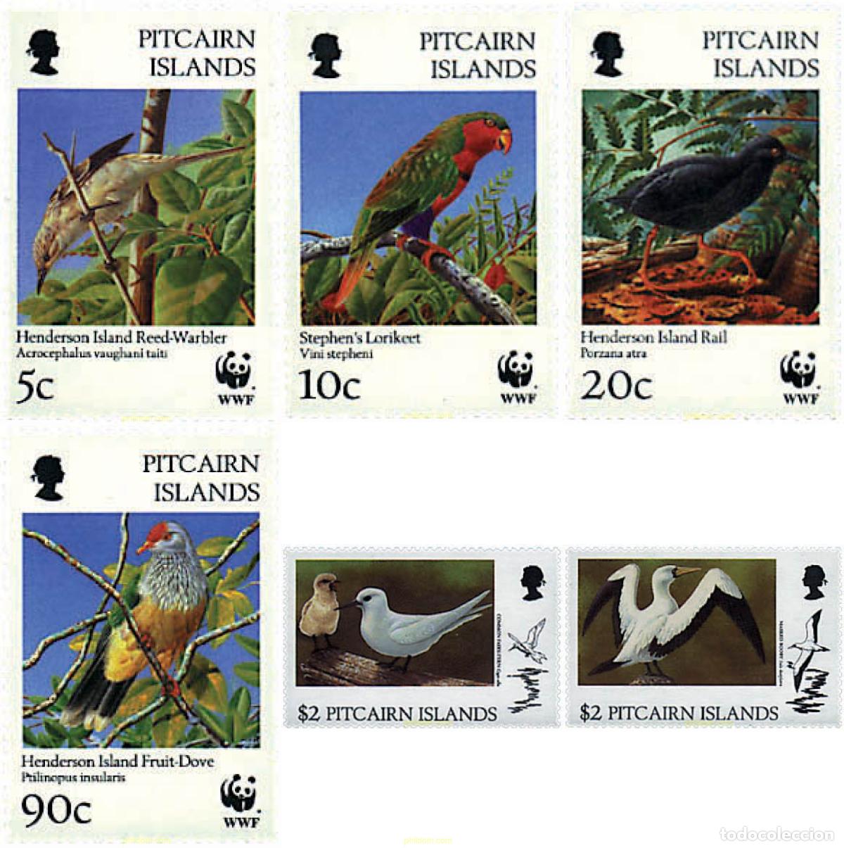 Sellos: 216607 MNH PITCAIRN Islas 1996 AVES DE LA ISLA DE HENDERSON
