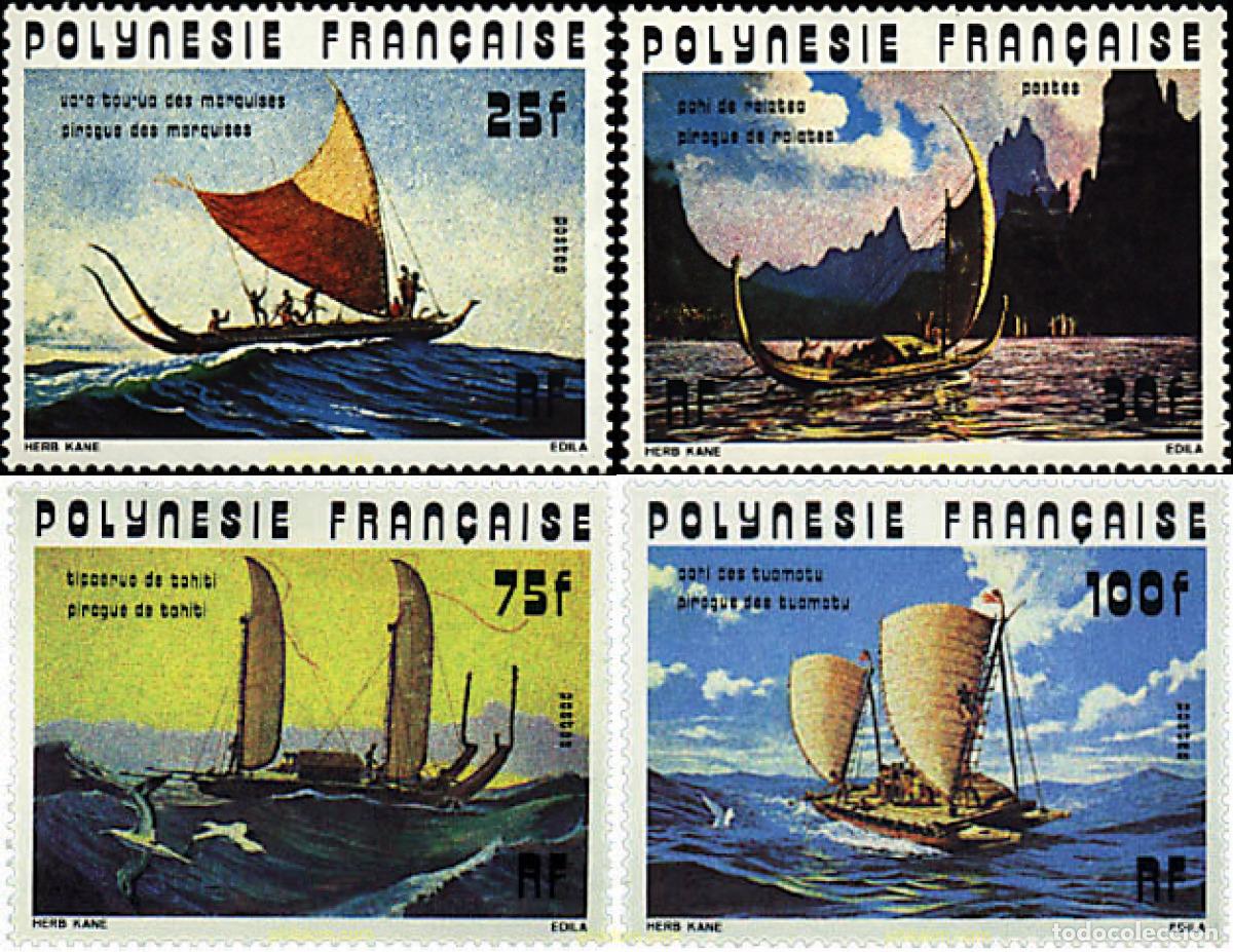 Sellos: 43552 MNH POLINESIA FRANCESA 1976 PIRAGUAS ANTIGUAS