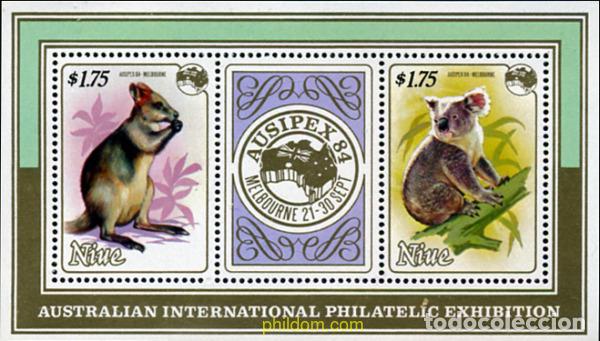 Sellos: 348145 MNH NIUE 1984 AUSIPEX 84. EXPOSICION FILATELICA INTERNACIONAL