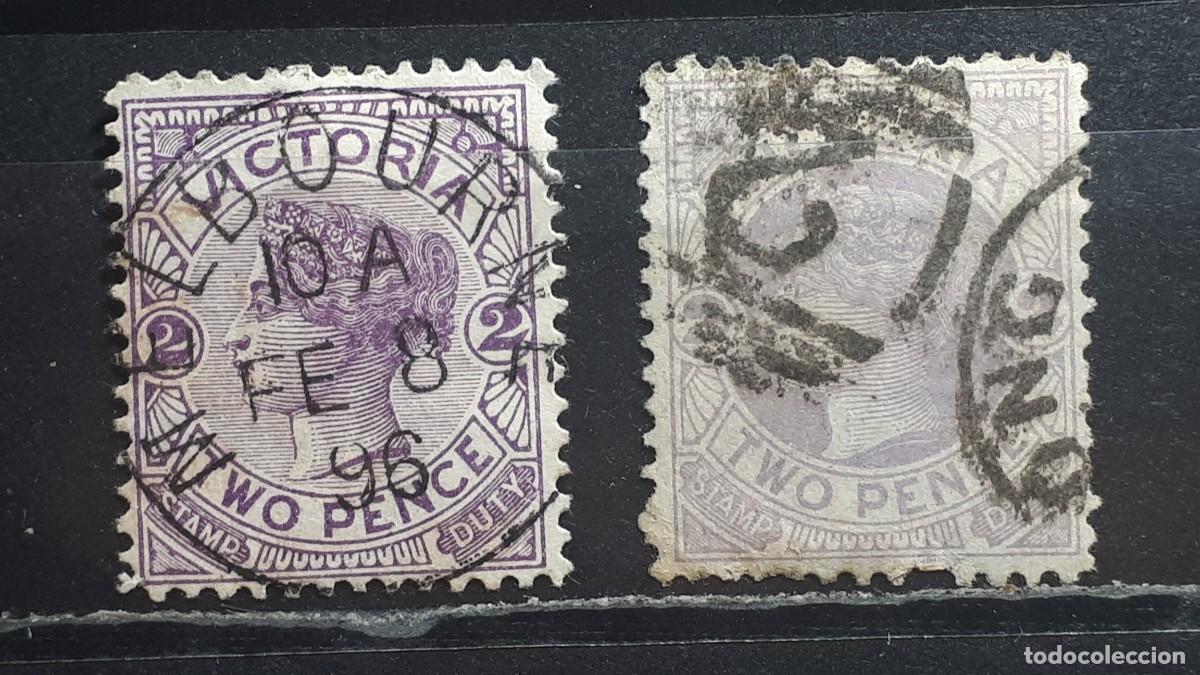 Sellos: VICTORIA. A&Ntilde;O 1884-6. &deg;. YVERT 85, 92