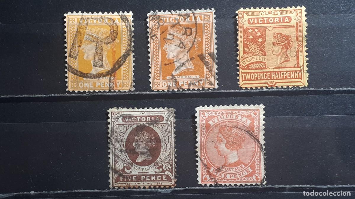 Sellos: VICTORIA. A&Ntilde;O 1890. &deg;. YVERT 101/2, 104/5 107
