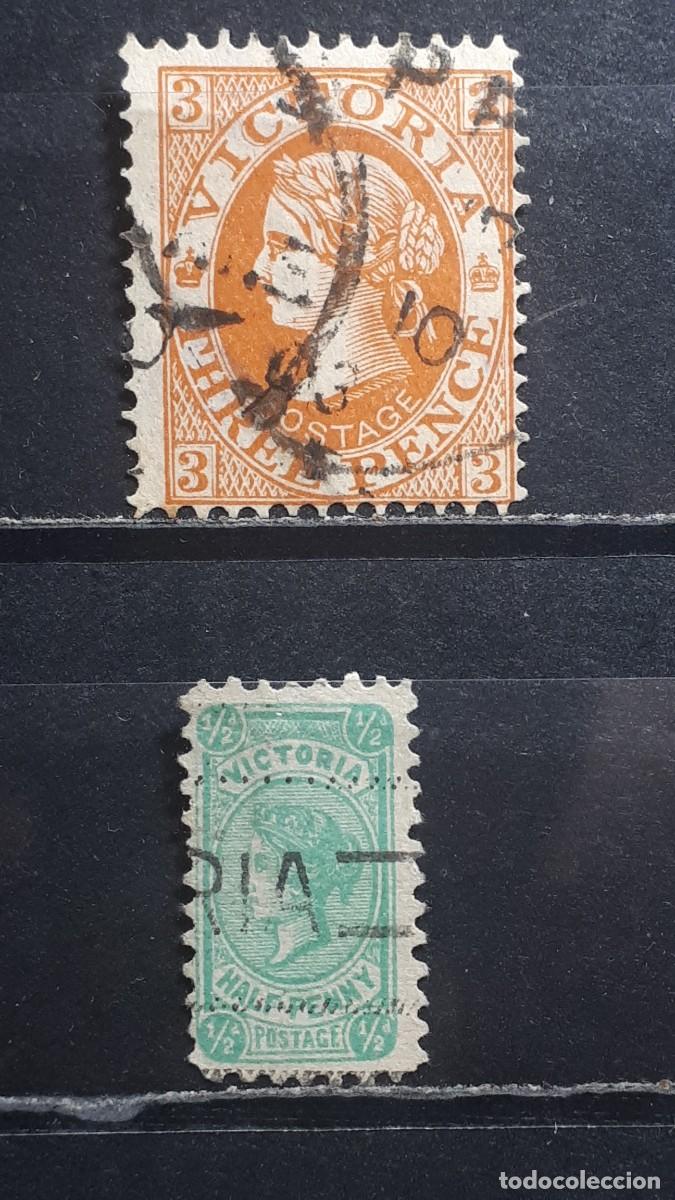 Sellos: VICTORIA. A&Ntilde;O 1901. &deg;. YVERT 119, 121