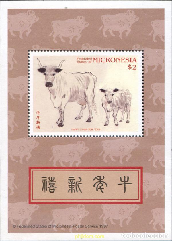 Sellos: 44407 MNH MICRONESIA 1997 A&Ntilde;O LUNAR CHINO - A&Ntilde;O DEL BUEY