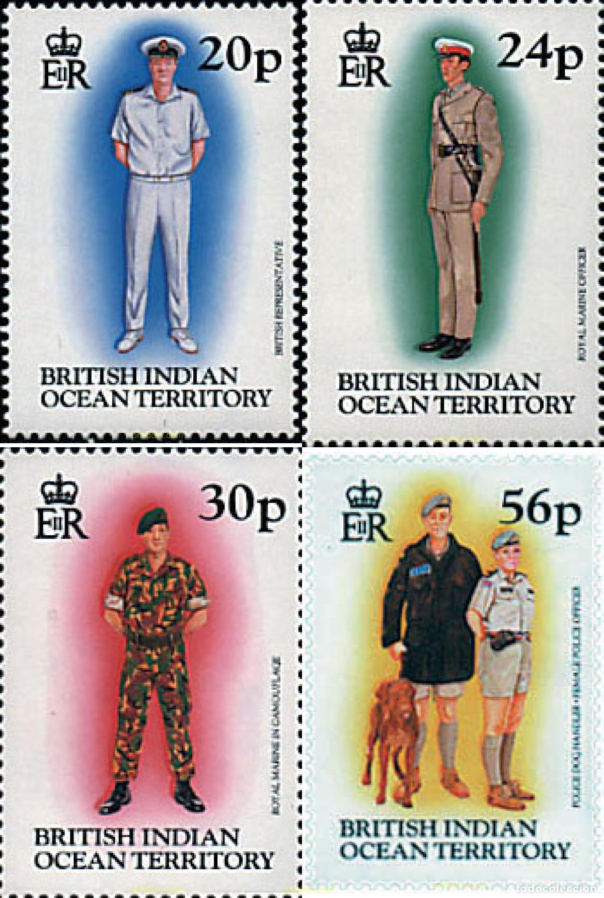 Sellos: 51079 MNH OCEANO INDICO BRITANICO 1996 UNIFORMES MILITARES