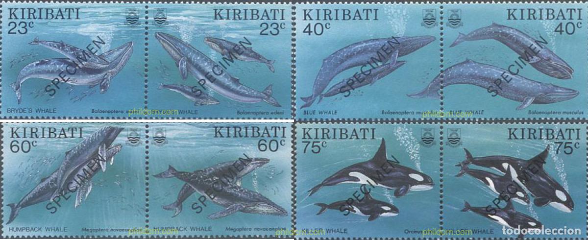 Sellos: 644154 MNH KIRIBATI 1994 MAMIFEROS MARINOS