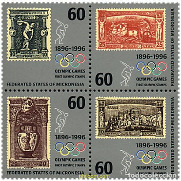 Sellos: 136589 MNH MICRONESIA 1996 CENTENARIO DE LOS JUEGOS OLIMPICOS