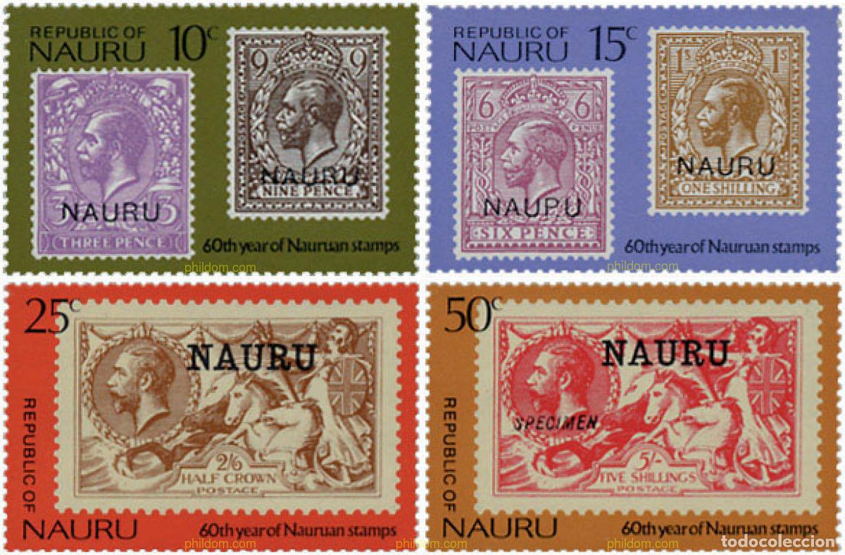 Sellos: 44348 MNH NAURU 1976 60 ANIVERSARIO DEL PRIMER SELLO DE NAURU
