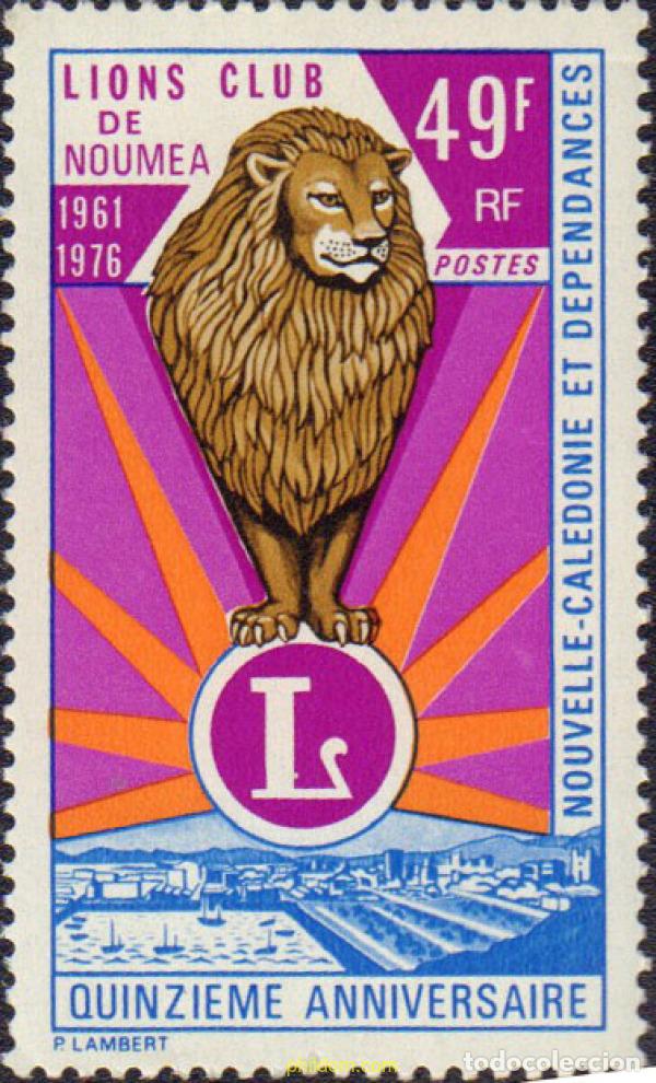 Sellos: 44653 MNH NUEVA CALEDONIA 1976 15 ANIVERSARIO DE LIONS CLUB DE NOUMEA