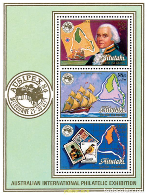 Sellos: 53719 MNH AITUTAKI 1984 AUSIPEX 84. EXPOSICION FILATELICA INTERNACIONAL