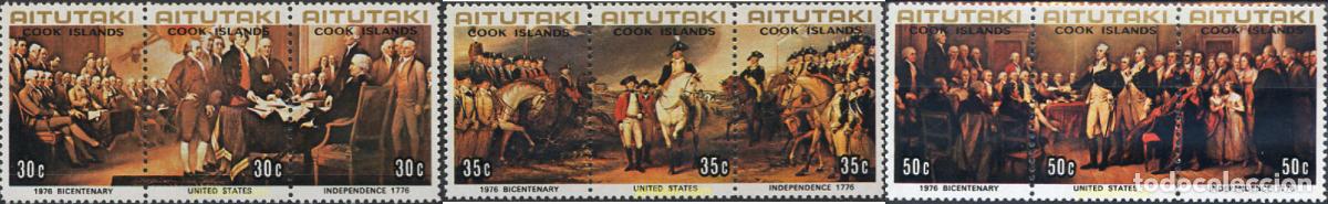 Sellos: 274198 MNH AITUTAKI 1976 BICENTENARIO DE LA INDEPENDENCIA DE LOS ESTADOS UNIDOS
