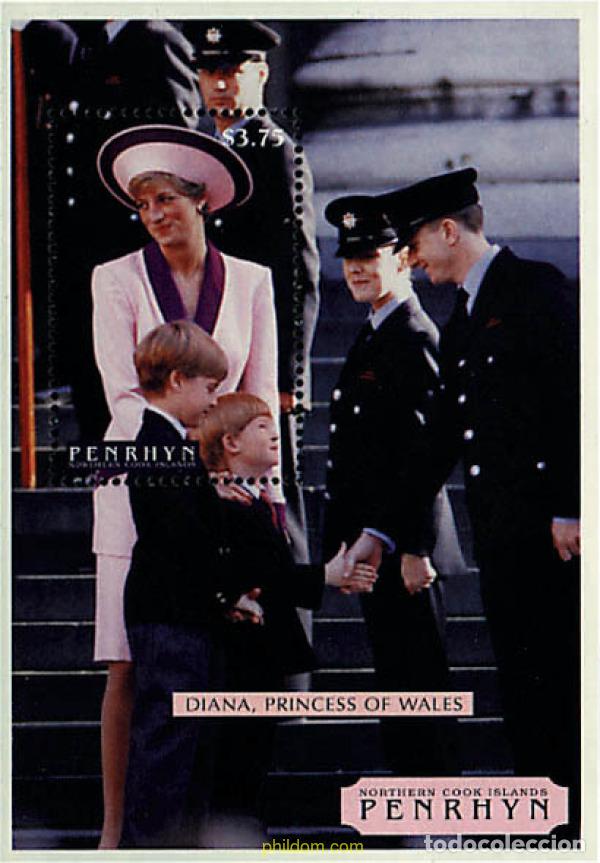 Sellos: 40782 MNH PENRHYN 1998 HOMENAJE A LA PRINCESA DIANA DE GALES