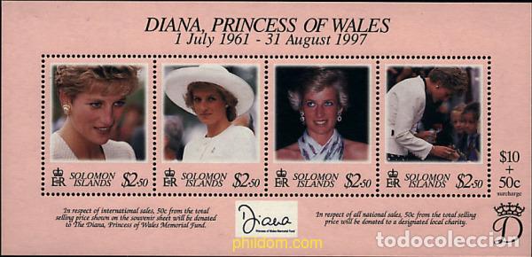 Sellos: 30873 MNH SALOMON 1998 HOMENAJE A LA PRINCESA DIANA DE GALES