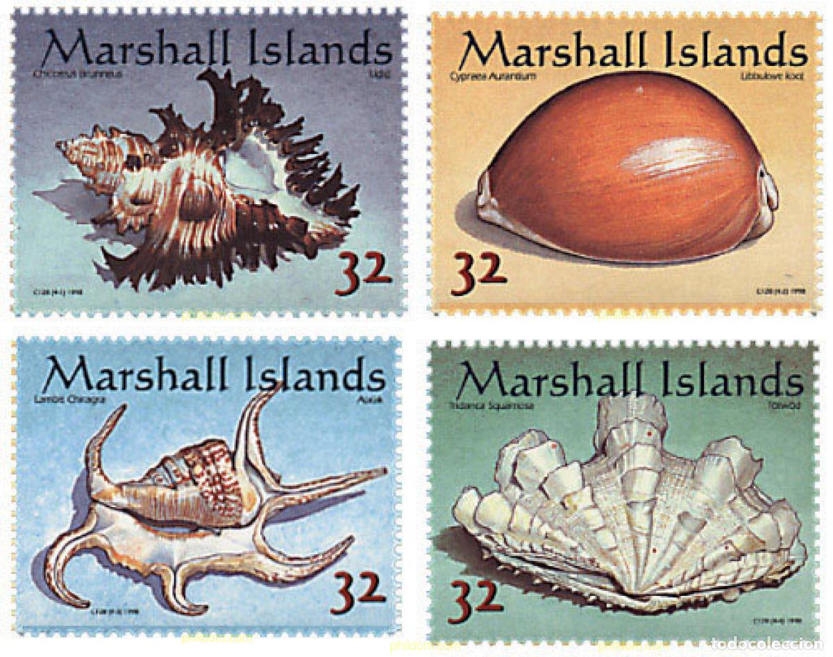 Sellos: 44340 MNH MARSHALL Islas 1998 FAUNA. CONCHAS