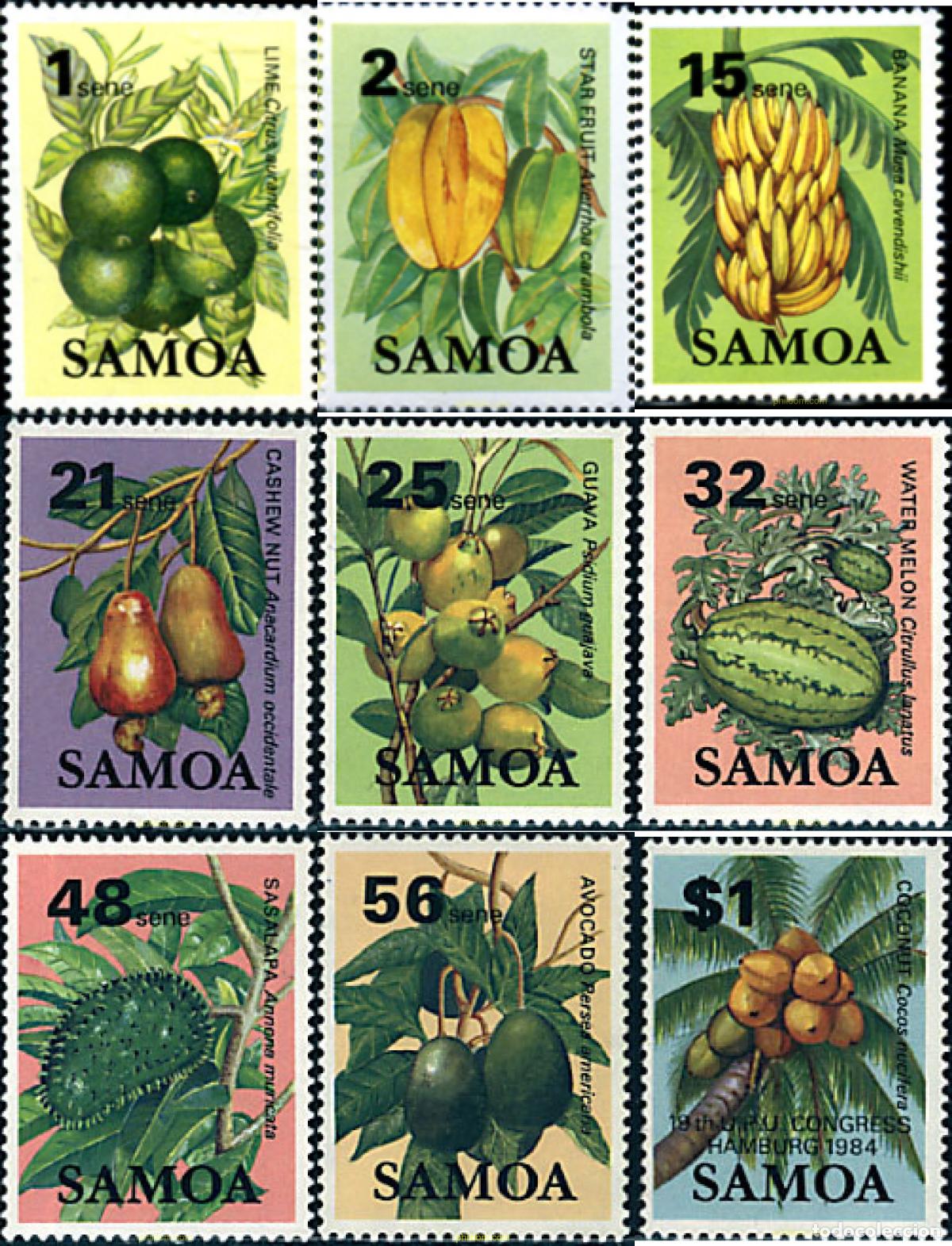 Sellos: 243418 MNH SAMOA 1983 FRUTOS