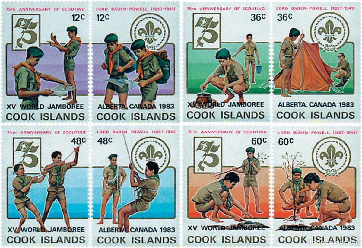 Sellos: 65688 MNH COOK Islas 1983 15 JAMBOREE MUNDIAL EN CANADA