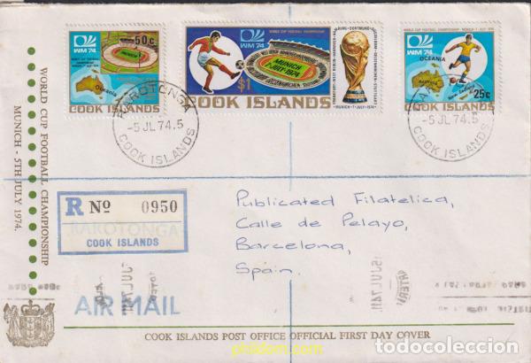 Sellos: 380729 MNH COOK Islas 1974 COPA DEL MUNDO DE FUTBOL. ALEMANIA-74
