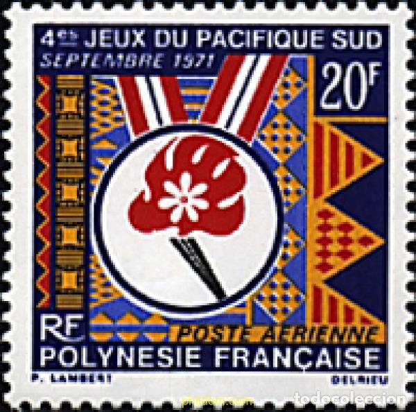 Sellos: 43511 MNH POLINESIA FRANCESA 1971 4 JUEGOS DEL PACIFICO SUR