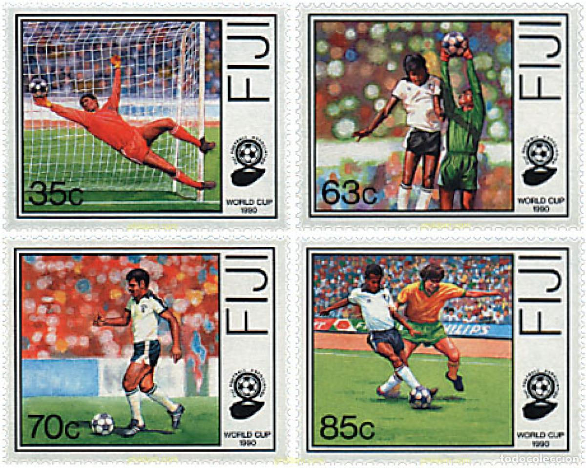 Sellos: 43334 MNH FIJI 1989 COPA DEL MUNDO DE FUTBOL. ITALIA-90