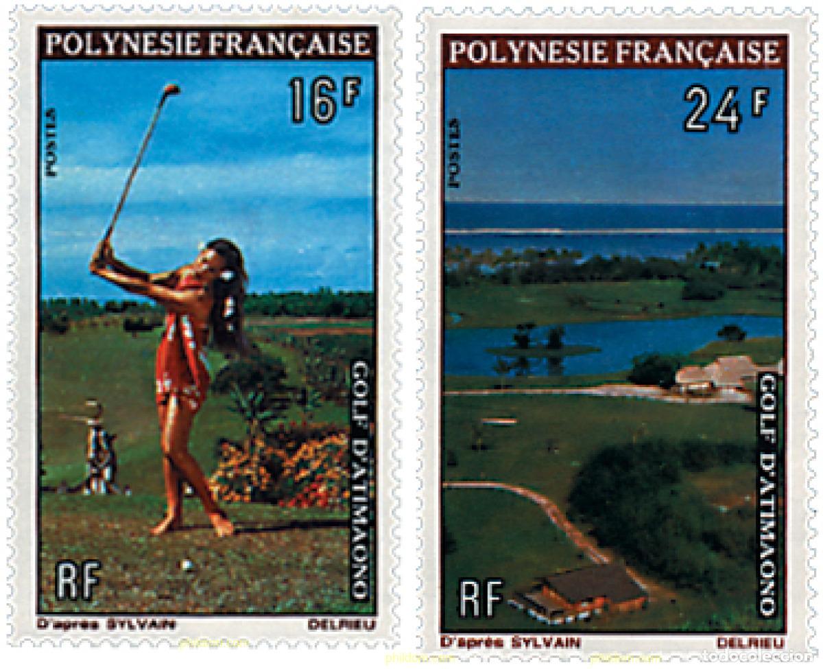 Sellos: 43530 MNH POLINESIA FRANCESA 1974 CAMPO DE GOLF ATIMAONO