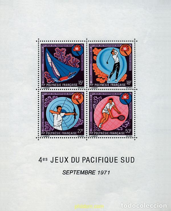Briefmarken: 43514 MNH POLINESIA FRANCESA 1971 4 JUEGOS DEL PACIFICO SUR