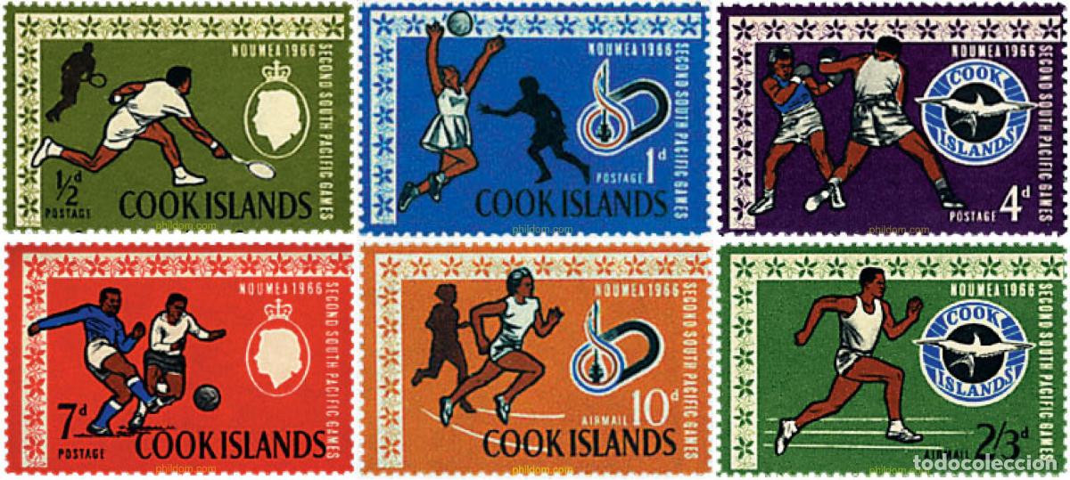 Sellos: 65510 MNH COOK Islas 1967 2 JUEGOS DEPORTIVOS DEL PACIFICO SUR
