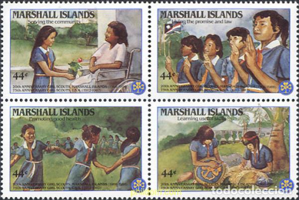 Stamps: 6488 MNH MARSHALL Islas 1986 20 ANIVERSARIO DEL ESCULTISMO FEMENINO EN LAS ISLAS MARSHALL