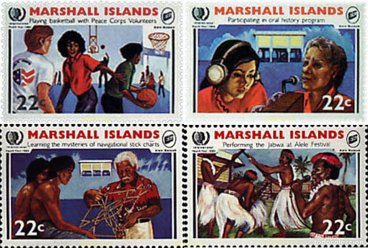 Sellos: 52092 MNH MARSHALL Islas 1985 A&Ntilde;O INTERNACIONAL DE LA JUVENTUD