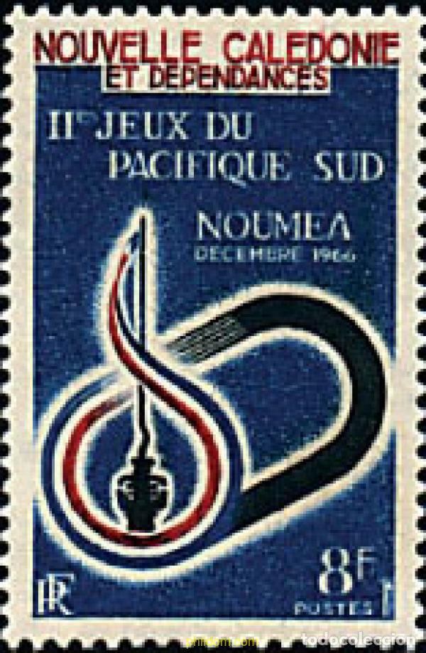 Sellos: 71472 MNH NUEVA CALEDONIA 1966 2 JUEGOS DEPORTIVOS DEL PACIFICO SUR