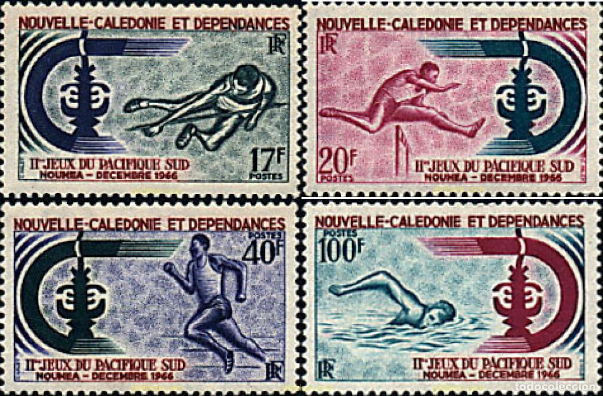 Sellos: 71471 MNH NUEVA CALEDONIA 1966 2 JUEGOS DEPORTIVOS DEL PACIFICO SUR