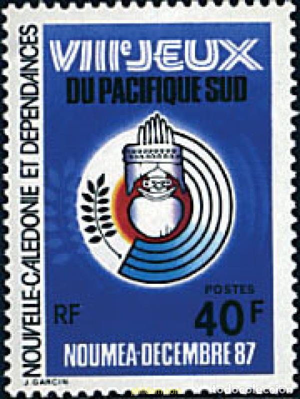 Sellos: 44527 MNH NUEVA CALEDONIA 1987 8 JUEGOS DEL PACIFICO SUR