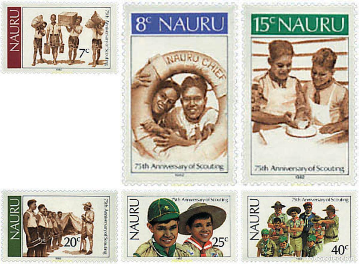Sellos: 38815 MNH NAURU 1982 75 ANIVERSARIO DEL ESCULTISMO