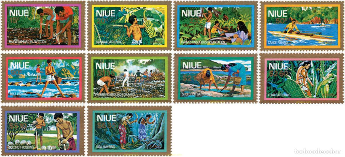 Sellos: 56502 MNH NIUE 1979 ACTIVIDADES AGRICOLAS Y PESCA
