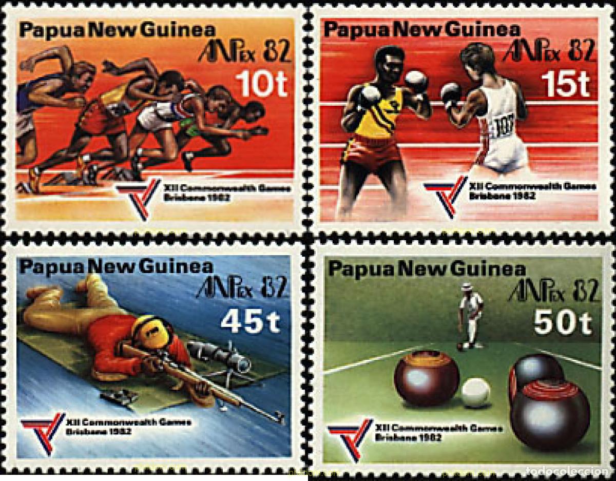Sellos: 45060 MNH PAPUA NUEVA GUINEA 1982 12 JUEGOS DE LA COMMONWEALTH EN BRISBANE