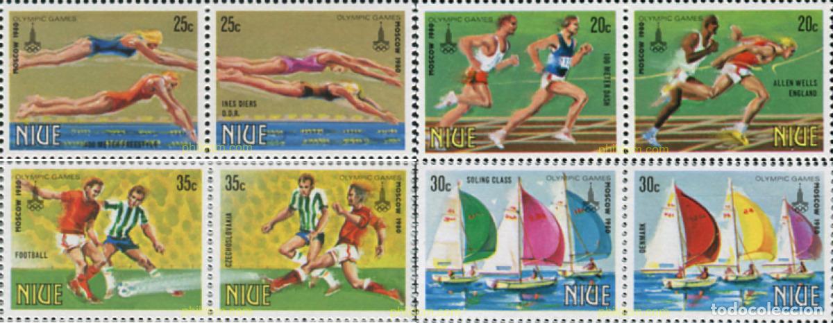 Sellos: 136876 MNH NIUE 1980 22 JUEGOS OLIMPICOS VERANO MOSCU 1980