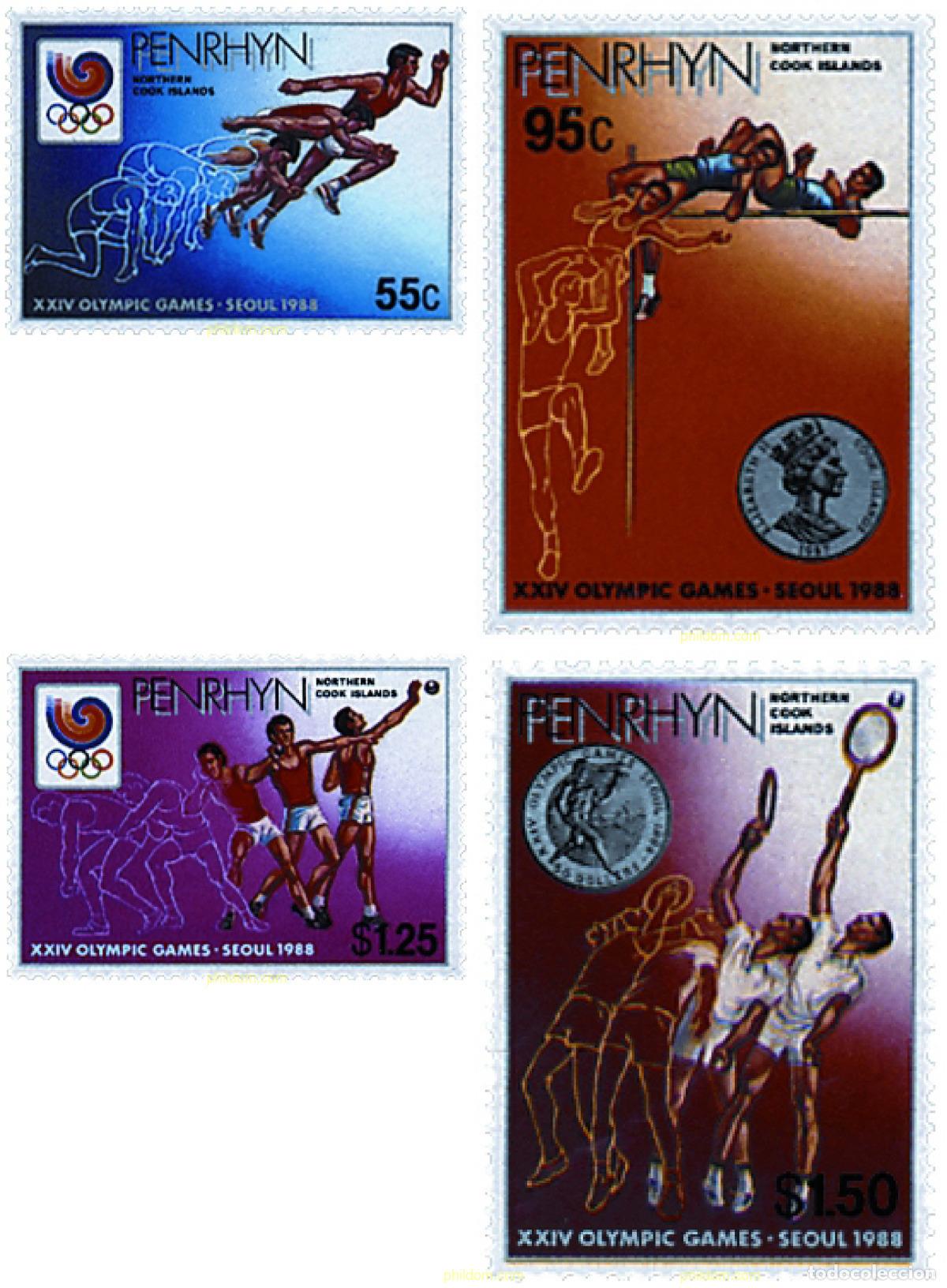 Sellos: 54934 MNH PENRHYN 1988 24 JUEGOS OLIMPICOS VERANO SEUL 1988