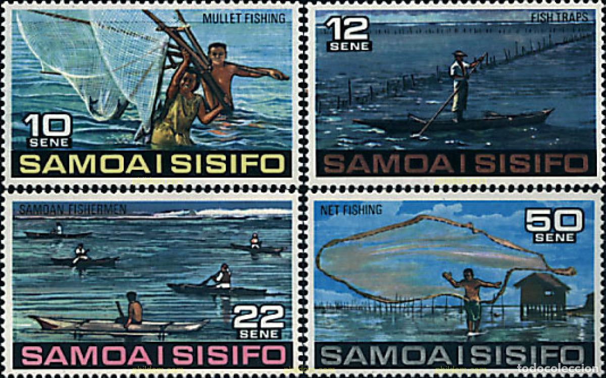 Sellos: 45502 MNH SAMOA 1976 PESCA - Foto 1