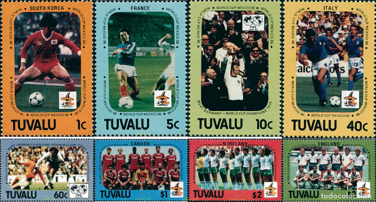 Sellos: 42826 MNH TUVALU 1986 COPA DEL MUNDO DE FUTBOL. MEXICO-86