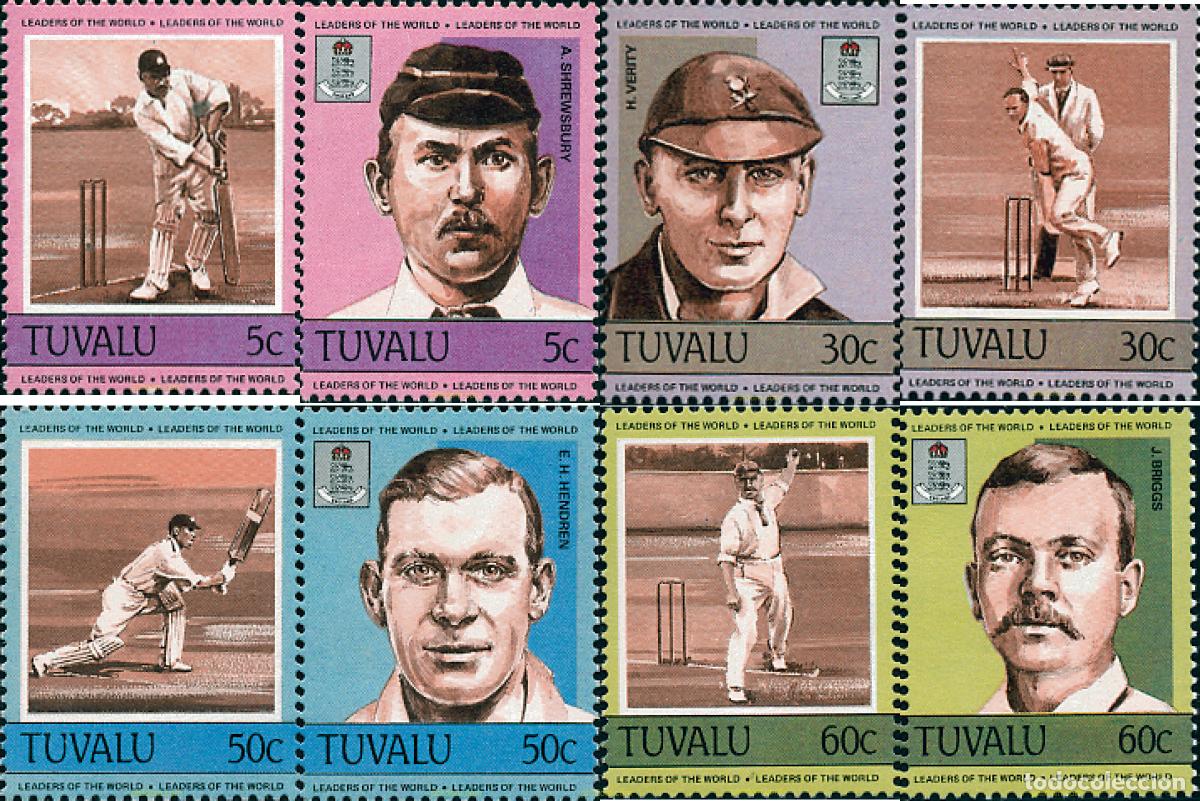 Sellos: 42836 MNH TUVALU 1984 JUGADORES DE CRICKET