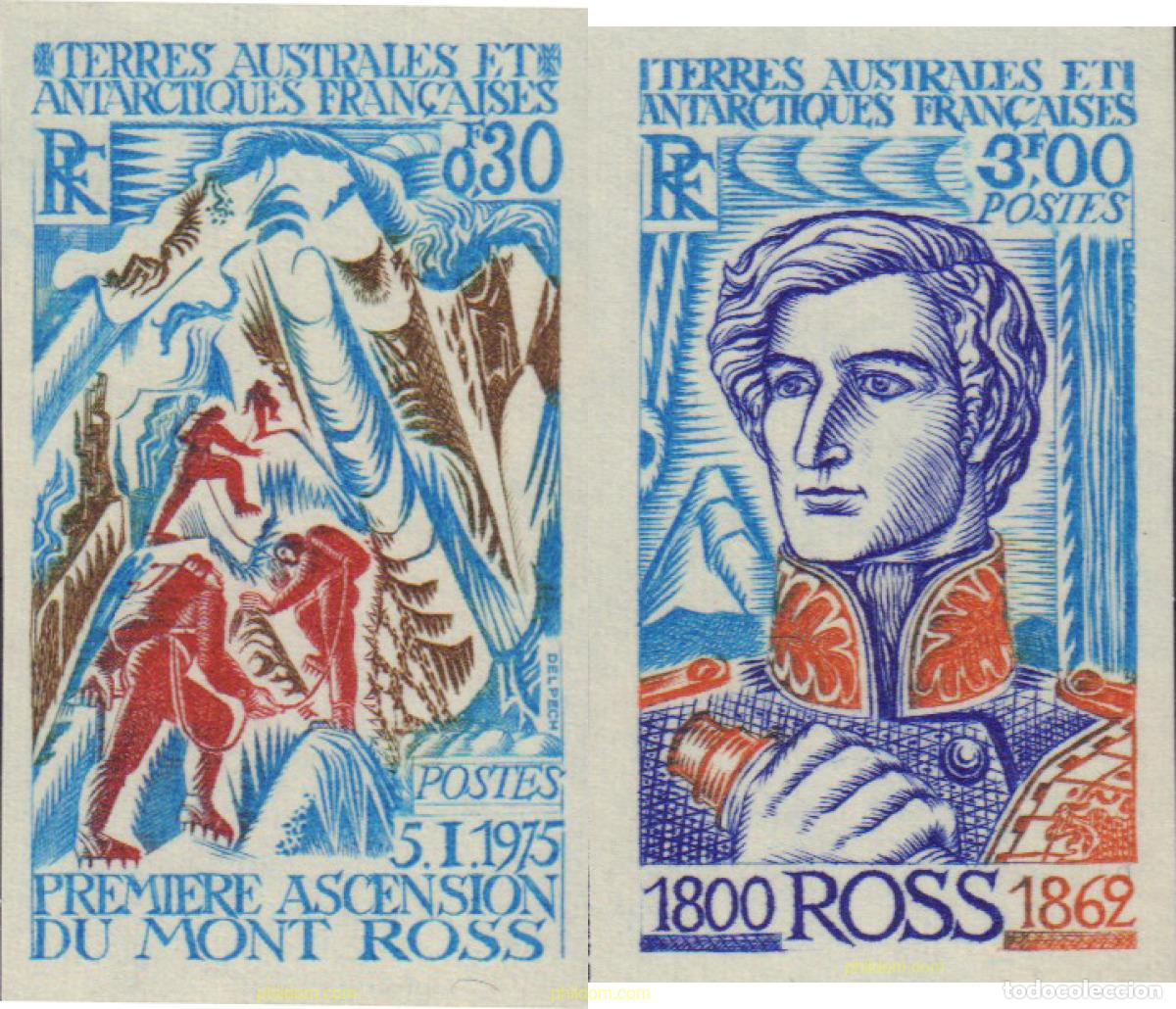 Sellos: 370522 MNH ANTARTIDA FRANCESA 1976 PRIMERA ASCENSION AL MONTE ROSS