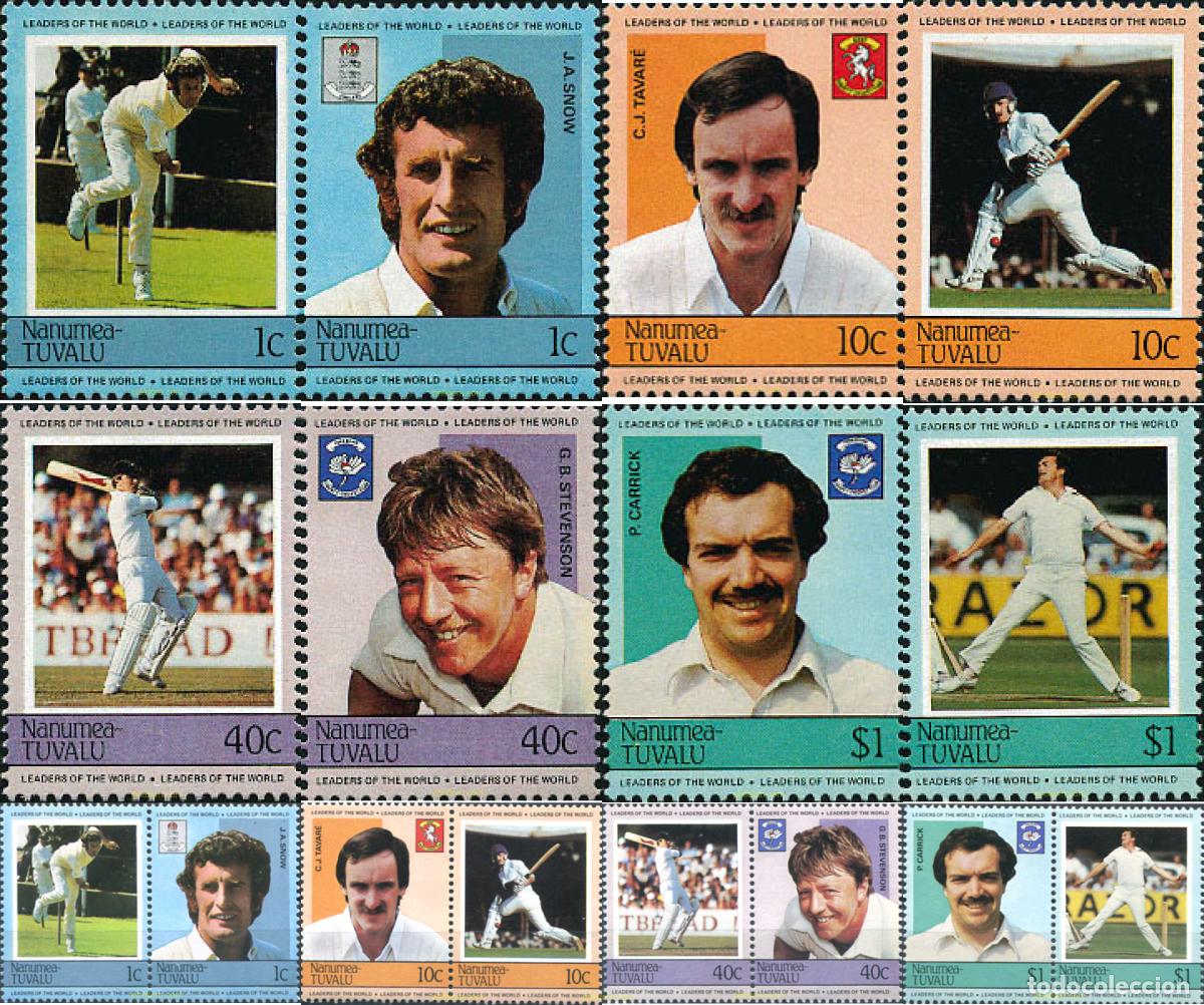 Sellos: 299146 MNH TUVALU. Nanumea 1984 JUGADORES DE CRICKET