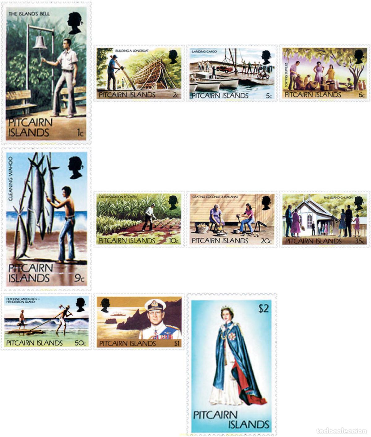 Sellos: 43981 MNH PITCAIRN Islas 1977 SERIE BASICA