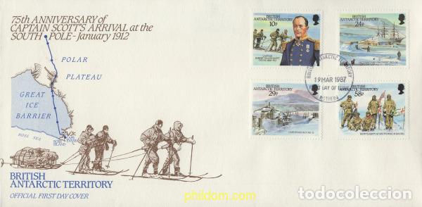 Sellos: 384150 MNH ANTARTIDA BRITANICA 1987 75 ANIVERSARIO DE LA EXPEDICION DE R.F. SCOTT A LA ANTARTIDA